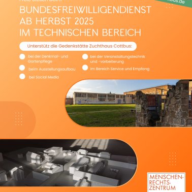 Stellenanzeige Bundesfreiwilligendienst im Menschenrechtszentrum Cottbus